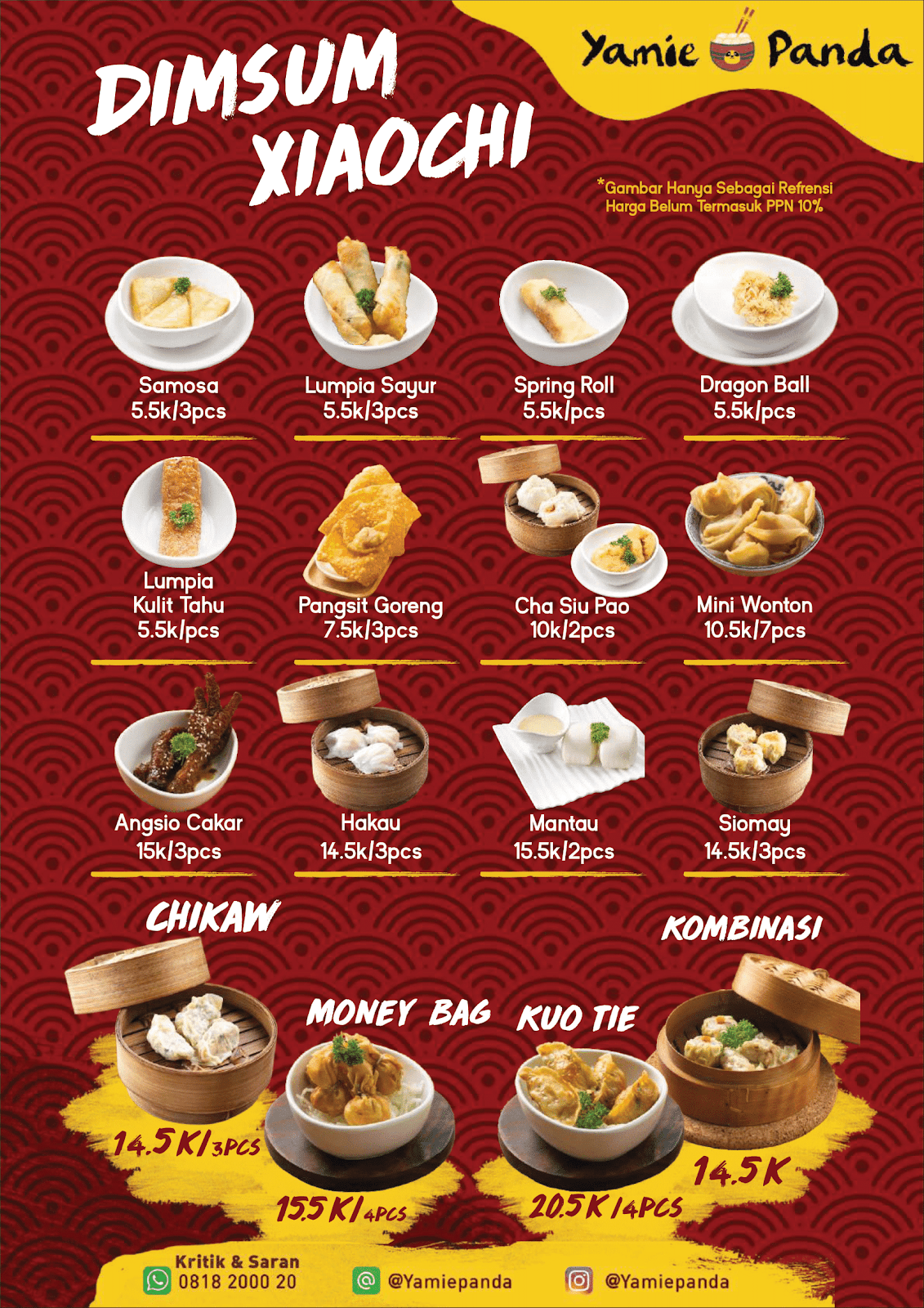 Menu — Yamie Panda Timoho